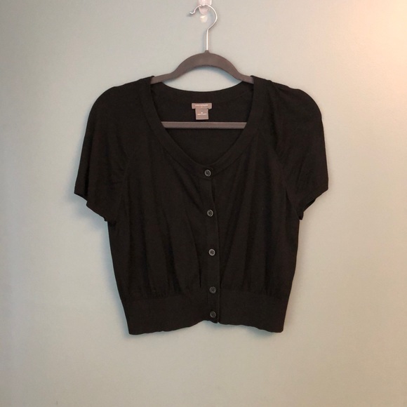 Ann Taylor Silk/Cotton Blend Lightweight Sweater Black Size M - Picture 3 of 4